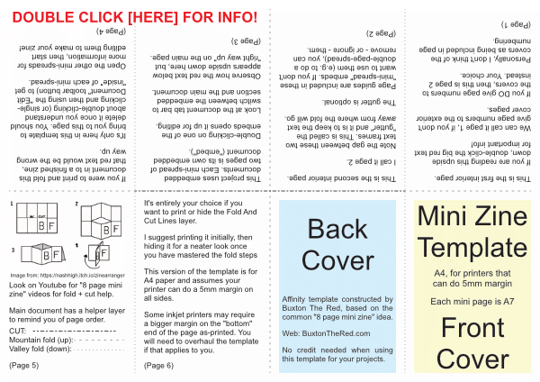 Small image showing an A4 page divided in to 8 equal sections, with small text in each section.